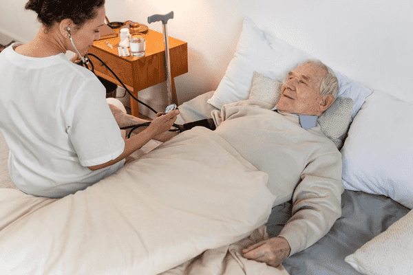 Elderly blood pressure check