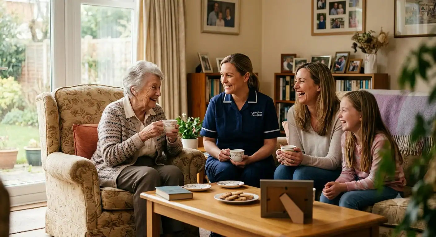 live-in care helps family
